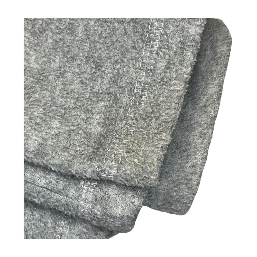 Croft & Barrow Cardigan Sweater Women's Medium Gray Fleece Snowman Full Zip - Picture 9 of 9